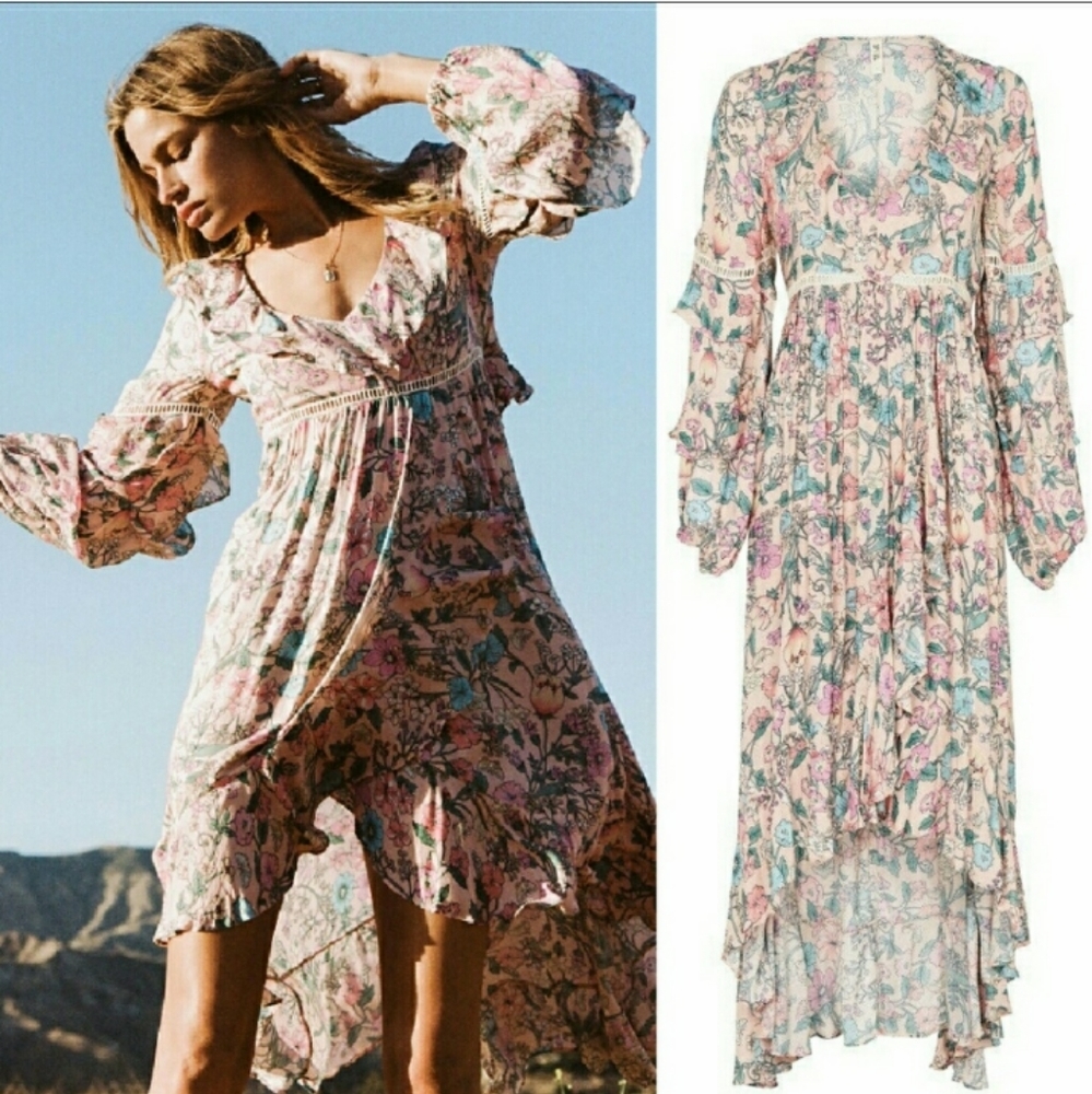 Sayulita Frill Gown Maxi Dress Musk Spell Designs - Picture 11 of 16